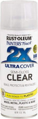 Rust-Oleum - Clear, Semi Gloss, Enamel Spray Paint - 8 Sq Ft per Can, 12 oz Container, Use on Multipurpose - Eagle Tool & Supply