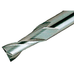 Iscar - 3mm, 12mm LOC, 3mm Shank Diam, 38mm OAL, 2 Flute, Solid Carbide Square End Mill - Single End, Uncoated, Spiral Flute, 30° Helix, Centercutting, Right Hand Cut, Right Hand Flute - Eagle Tool & Supply