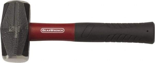 GearWrench - 3 Lb Head Drilling Hammer - 10-1/2" OAL, Fiberglass Handle with Grip, 1.38" Face Diam - Eagle Tool & Supply