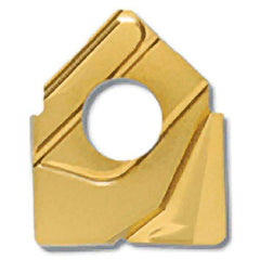 Iscar - HCCD.62-R.015 QF Grade IC908 Carbide Milling Insert - TiAlN Finish, 0.133" Thick, 0.015" Corner Radius - Eagle Tool & Supply