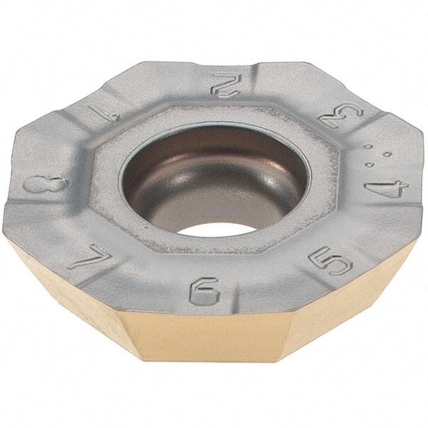 Iscar - OFCR07T3 N Grade IC380 Carbide Milling Insert - TiCN/TiN Finish, 0.1713" Thick, 0.7008" Inscribed Circle, 0.6mm Corner Radius - Eagle Tool & Supply