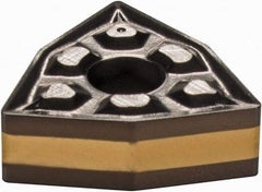Iscar - WNMG3-1 TF Grade IC8250 Carbide Turning Insert - TiCN/Al2O3/TiN Finish, 80° Trigon, 3/8" Inscr Circle, 5/32" Thick, 1/64" Corner Radius - Eagle Tool & Supply