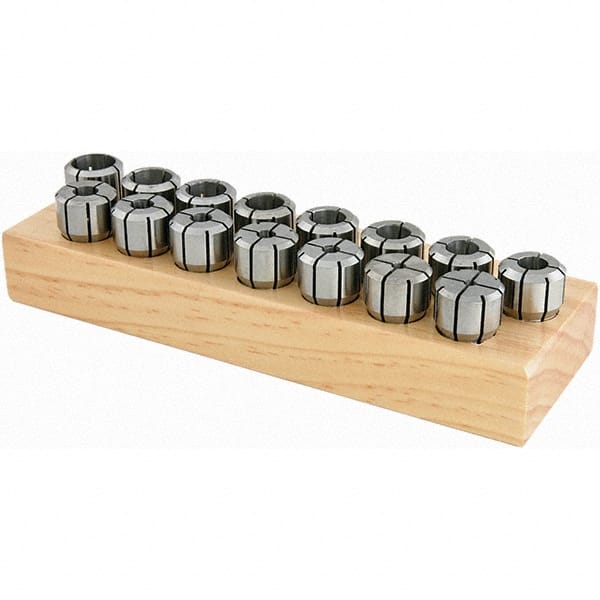 Collet Set: 14 Pc, Series DA300, 1/4″ Capacity Increments of 1/64″