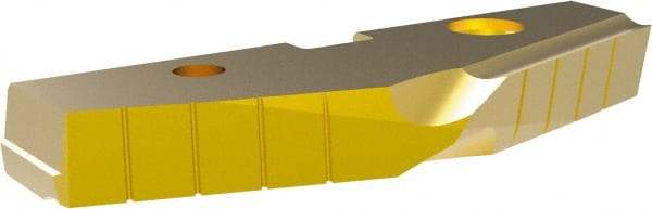 Allied Machine and Engineering - 4" Diam x 7/16" Thick, Seat Code 7, 144° Included Angle Spade Drill Insert - TiN Coated, High Speed Steel, Series T-A - Eagle Tool & Supply