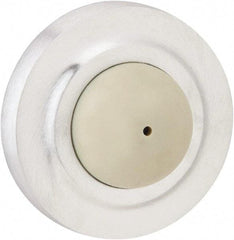 IVES - 4" Projection Convex Wall Bumper - Screw Mount, Satin Chrome Finish - Eagle Tool & Supply