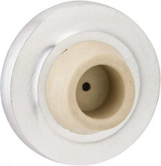 IVES - 4" Projection Concave Bumper - Screw Mount, Satin Chrome Finish - Eagle Tool & Supply