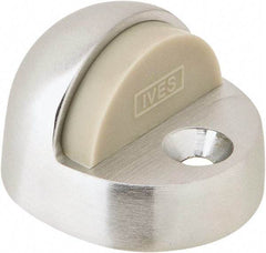 IVES - 4" Projection Floor Door Stop - Screw Mount, Satin Chrome Finish - Eagle Tool & Supply