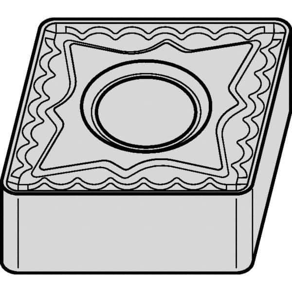 Kennametal - CNMG544 MG Grade KCP10B Carbide Turning Insert - TiOCN Finish, 80° Diamond, 5/8" Inscr Circle, 1/4" Thick, 1/16" Corner Radius - Eagle Tool & Supply