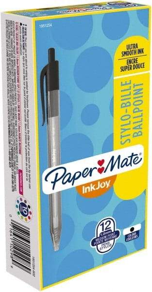 Paper Mate - 1mm Ball Point Retractable Ball Point Pen - Black - Eagle Tool & Supply