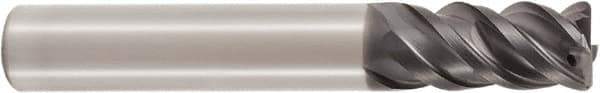 Seco - 8mm, 4 Flute, Single End, Solid Carbide, 1mm Corner Radius End Mill - 55mm OAL, 48° Helix, Right Hand Flute, 16mm LOC, Right Hand Cut - Eagle Tool & Supply