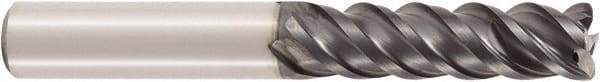 Seco - 10mm, 4 Flute, Single End, Solid Carbide, 0.4mm Corner Radius End Mill - 75mm OAL, 48° Helix, Right Hand Flute, 36mm LOC, Right Hand Cut - Eagle Tool & Supply