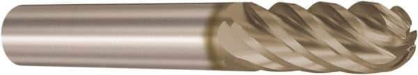 Seco - 10mm Diam, 26mm LOC, 6 Flute Solid Carbide Ball End Mill - HXT Finish, Single End, 72mm OAL, 4.5mm Shank Diam, Spiral Flute - Eagle Tool & Supply