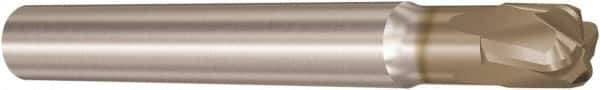 Seco - 4mm, 4 Flute, Single End, Solid Carbide, 2mm Corner Radius End Mill - 55mm OAL, 10° Helix, Right Hand Flute, 2mm LOC, Right Hand Cut, 16mm Extended Reach - Eagle Tool & Supply