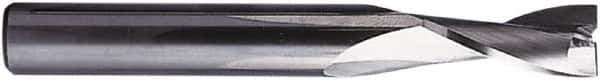 Seco - 8mm, 10mm LOC, 7.8mm Shank Diam, 70mm OAL, 2 Flute, Solid Carbide Square End Mill - Single End, Uncoated, Helical Flute, 25° Helix, Centercutting, Right Hand Cut, Right Hand Flute - Eagle Tool & Supply