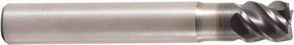 Seco - 10mm, 4 Flute, Single End, Solid Carbide, 1mm Corner Radius End Mill - 65mm OAL, 50° Helix, Right Hand Flute, 10mm LOC, Right Hand Cut, 22mm Extended Reach - Eagle Tool & Supply