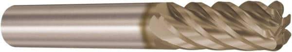 Seco - 20mm, 6 Flute, Single End, Solid Carbide, 5mm Corner Radius End Mill - 121mm OAL, 38° Helix, Right Hand Flute, 62mm LOC, Right Hand Cut - Eagle Tool & Supply