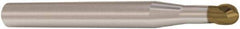 Seco - 3mm Diam, 3mm LOC, 2 Flute Solid Carbide Ball End Mill - HXT Finish, Single End, 80mm OAL, 6mm Shank Diam, Spiral Flute - Eagle Tool & Supply