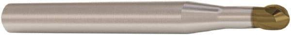 Seco - 4mm Diam, 4mm LOC, 2 Flute Solid Carbide Ball End Mill - HXT Finish, Single End, 65mm OAL, 6mm Shank Diam, Spiral Flute - Eagle Tool & Supply