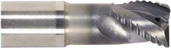 Seco - 16mm Diam, Medium Pitch, 18mm LOC, 3 Flute Solid Carbide 0.5mm Corner Radius Roughing End Mill - MEGA-T Finish, 85mm OAL, 16mm Shank Diam, Single End, Centercutting, 37.5° Helix - Eagle Tool & Supply