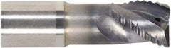 Seco - 16mm Diam, Medium Pitch, 18mm LOC, 3 Flute Solid Carbide 0.5mm Corner Radius Roughing End Mill - MEGA-T Finish, 85mm OAL, 16mm Shank Diam, Single End, Centercutting, 37.5° Helix - Eagle Tool & Supply