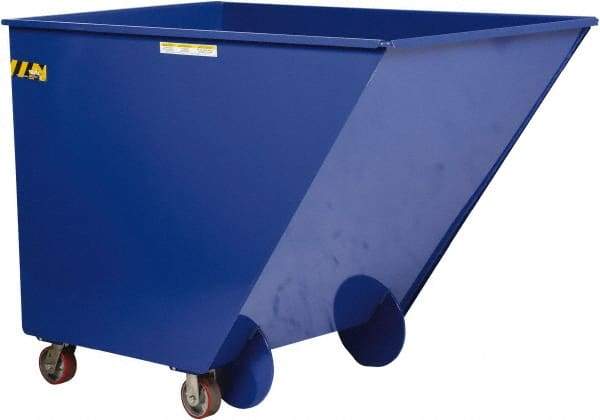 Vestil - 200 Lb Load Capacity, 1.0 Cu Yd, Steel Dump Hopper - 38-1/4" Wide x 58-3/16" Long x 36-3/16" High, Blue - Eagle Tool & Supply