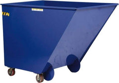 Vestil - 200 Lb Load Capacity, 1.0 Cu Yd, Steel Dump Hopper - 38-1/4" Wide x 58-3/16" Long x 36-3/16" High, Blue - Eagle Tool & Supply