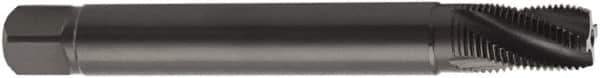 Seco - 1/4-18 NPTF 60° 4 Flute 2B Modified Bottoming Spiral Flute Tap - Cobalt, TiN Finish, 100mm OAL, Right Hand Flute, Right Hand Thread, H6 - Eagle Tool & Supply