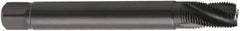 Seco - 1/4-18 NPTF 60° 4 Flute 2B Modified Bottoming Spiral Flute Tap - Cobalt, TiN Finish, 100mm OAL, Right Hand Flute, Right Hand Thread, H6 - Eagle Tool & Supply