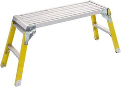 Louisville - 21" Foldup - Step Platform, 300 Lb Capacity, 21" Platform Height, 49-5/8" Base Width x 16-3/8" Base Depth, Aluminum - Eagle Tool & Supply