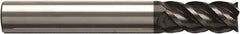 Seco - 25mm, 50mm LOC, 25mm Shank Diam, 125mm OAL, 4 Flute, Solid Carbide Square End Mill - Single End, NXT Finish, Helical Flute, Centercutting, Right Hand Cut, Right Hand Flute, Series JS514 - Eagle Tool & Supply