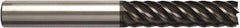 Seco - 12mm, 45mm LOC, 12mm Shank Diam, 100mm OAL, 6 Flute, Solid Carbide Square End Mill - Single End, NXT Finish, Helical Flute, 45° Helix, Centercutting, Right Hand Cut, Right Hand Flute, Series JS520 - Eagle Tool & Supply
