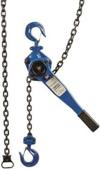 Value Collection - 3,000 Lb Lifting Capacity, 10' Lift Height, Lever Hoist - Made from Chain, 44 Lb Avg Pull to Lift Rated Load, 1 Chain - Eagle Tool & Supply