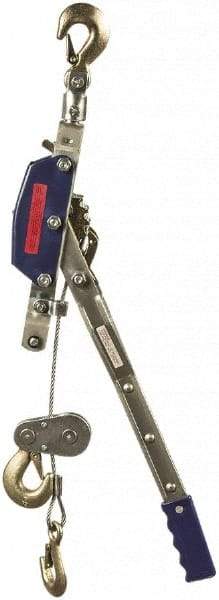 Value Collection - 4,000 Lb Lifting Capacity, 8-1/2' Lift Height, Puller Hoist - Made from Wire Rope - Eagle Tool & Supply