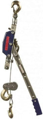 Value Collection - 4,000 Lb Lifting Capacity, 8-1/2' Lift Height, Puller Hoist - Made from Wire Rope - Eagle Tool & Supply