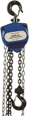 Value Collection - 2,000 Lb Lifting Capacity, 15' Lift Height, Hand Hoist - Made from Chain, 36' Overhaul to Lift 1', 79 Lb Avg Pull to Lift Rated Load, 1 Chain - Eagle Tool & Supply