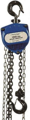Value Collection - 1,000 Lb Lifting Capacity, 15' Lift Height, Hand Hoist - Made from Chain, 31' Overhaul to Lift 1', 48 Lb Avg Pull to Lift Rated Load, 1 Chain - Eagle Tool & Supply