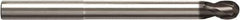 Seco - 5mm Diam, 5mm LOC, 2 Flute Solid Carbide Ball End Mill - NXT Finish, Single End, 75mm OAL, 6mm Shank Diam, Spiral Flute - Eagle Tool & Supply