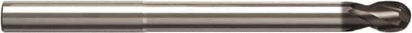 Seco - 5mm Diam, 5mm LOC, 2 Flute Solid Carbide Ball End Mill - NXT Finish, Single End, 75mm OAL, 6mm Shank Diam, Spiral Flute - Eagle Tool & Supply