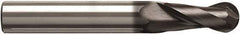 Seco - 3.5mm Diam, 7mm LOC, 2 Flute Solid Carbide Ball End Mill - NXT Finish, Single End, 57mm OAL, 6mm Shank Diam, Spiral Flute - Eagle Tool & Supply