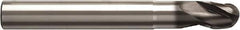 Seco - 3mm Diam, 9mm LOC, 4 Flute Solid Carbide Ball End Mill - NXT Finish, Single End, 38mm OAL, 3mm Shank Diam, Spiral Flute - Eagle Tool & Supply