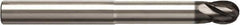 Seco - 8mm Diam, 8mm LOC, 4 Flute Solid Carbide Ball End Mill - NXT Finish, Single End, 80mm OAL, 8mm Shank Diam - Eagle Tool & Supply