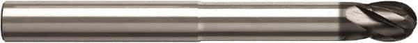 Seco - 8mm Diam, 8mm LOC, 4 Flute Solid Carbide Ball End Mill - NXT Finish, Single End, 80mm OAL, 8mm Shank Diam, Spiral Flute - Eagle Tool & Supply