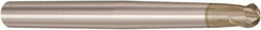 Seco - 5mm Diam, 5mm LOC, 2 Flute Solid Carbide Ball End Mill - HXT Finish, Single End, 100mm OAL, 8mm Shank Diam, Spiral Flute - Eagle Tool & Supply