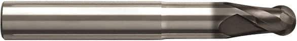 Seco - 4mm Diam, 4mm LOC, 2 Flute Solid Carbide Ball End Mill - NXT Finish, Single End, 57mm OAL, 6mm Shank Diam, Spiral Flute - Eagle Tool & Supply