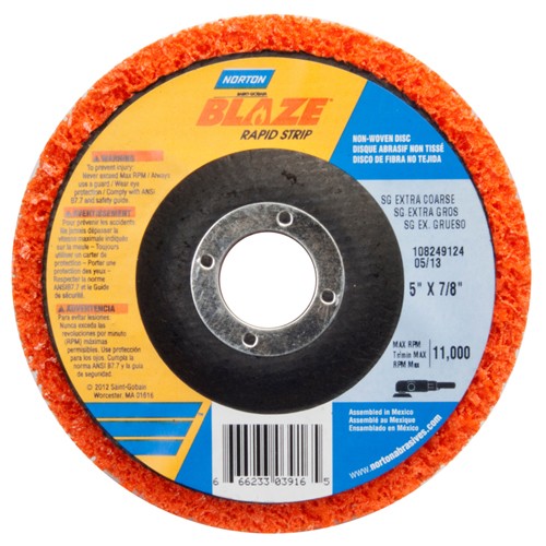 5″ Depressed Center Finishing Disc Rapid Strip Extra Coarse Grit - Eagle Tool & Supply
