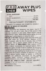 Pro Chem - 50 Count 25% DEET Towelette - For Mosquitos, Chiggers, Gnats, Stable Flies, Fleas, Ticks, Black Flies, Sand Flies - Eagle Tool & Supply