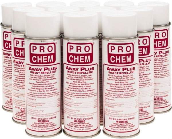 Pro Chem - 6 oz 25% DEET Aerosol Spray - For Mosquitos, Chiggers, Deer Flies, Gnats, Stable Flies, Fleas, Ticks, Black Flies, Biting Flies - Eagle Tool & Supply