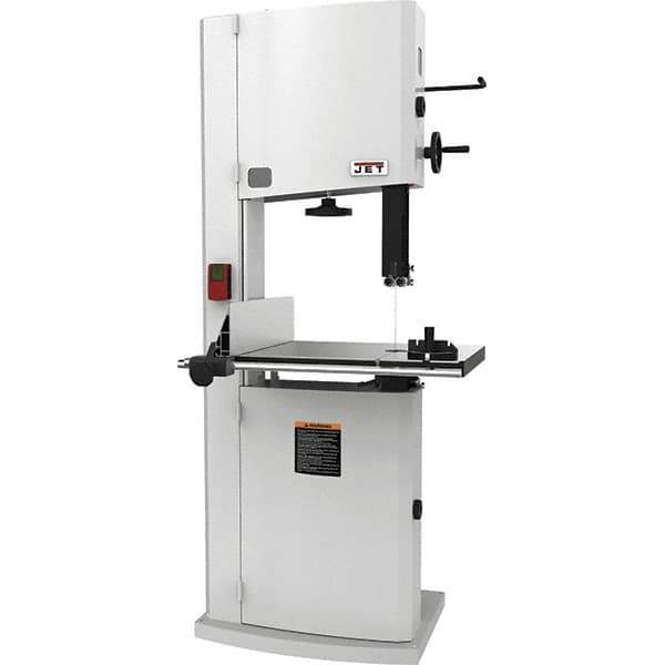 Jet - 18" Throat Capacity, Step Pulley Vertical Bandsaw - 2,300/3,800 SFPM, 1.75 hp, Single Phase - Eagle Tool & Supply