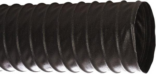 Flexaust - 2-1/2" ID, 29 Hg Vac Rating, 30 psi, Polyester Vacuum & Duct Hose - 25' Long, Black, 2" Bend Radius, -40 to 250°F - Eagle Tool & Supply