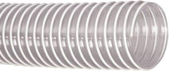 Flexaust - 2" ID, 29 Hg Vac Rating, 30 psi, PVC Vacuum & Duct Hose - 50' Long, Clear, 2.42" Bend Radius, 20 to 160°F - Eagle Tool & Supply